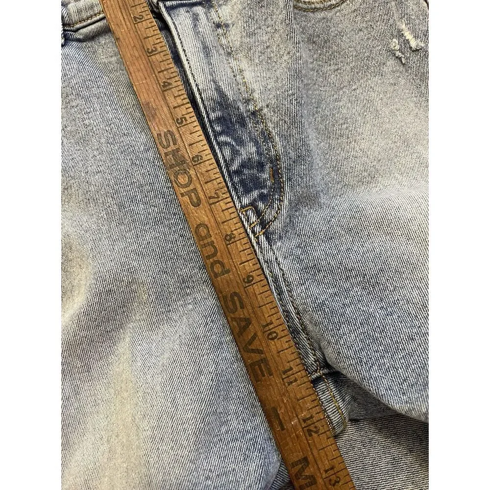 Revice Women Blue Jeans Star Back Size 28 USA‎ Made Hi Rise Distressed